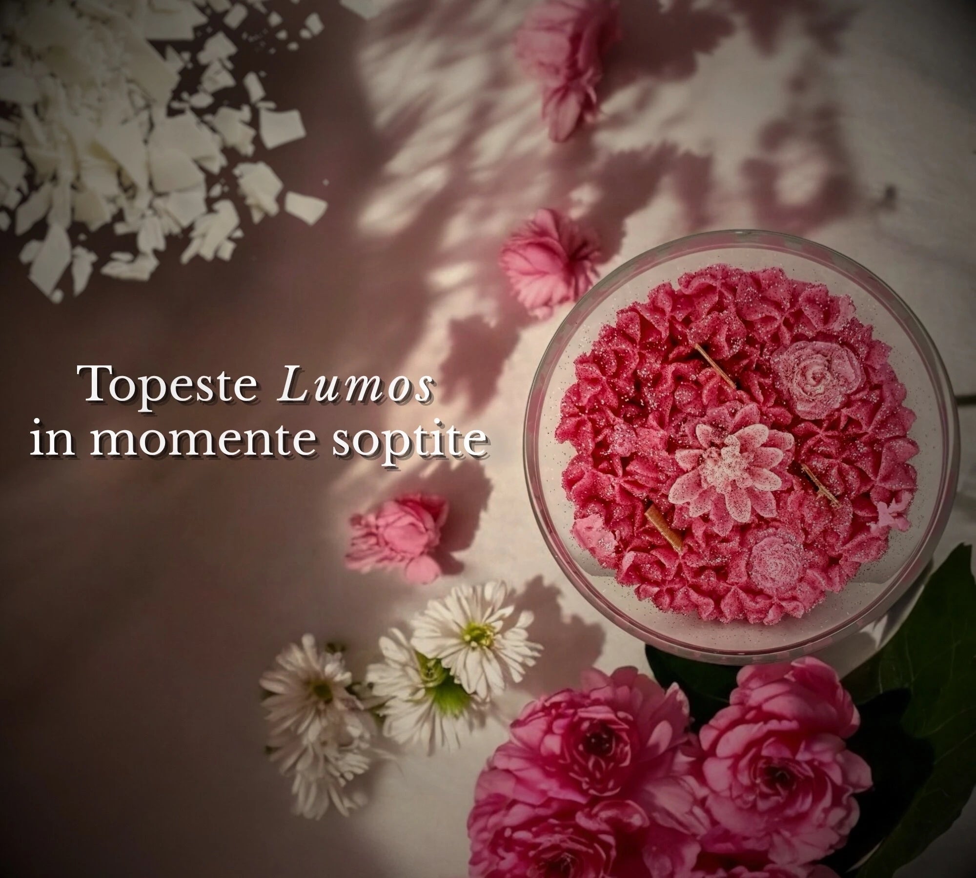 Lumânări parfumate handmade Lumos Candles - Topește Lumos în momente șoptite - 100% naturale non-toxice made in România livrare gratuită peste 240 RON