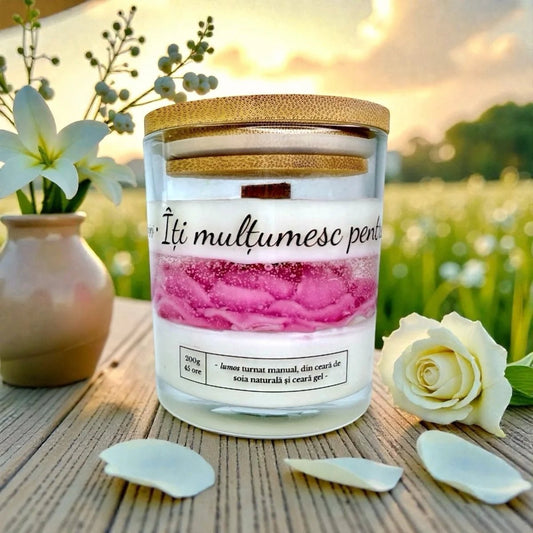 Lumanare Parfumata de 8 Martie - Iti Multumesc Pentru.. - 200g - Lumos Candles