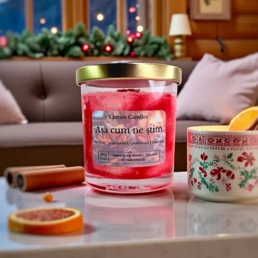 Lumanare Parfumata de Iarna - Asa Cum Ne Stim - 300g - Lumos Candles