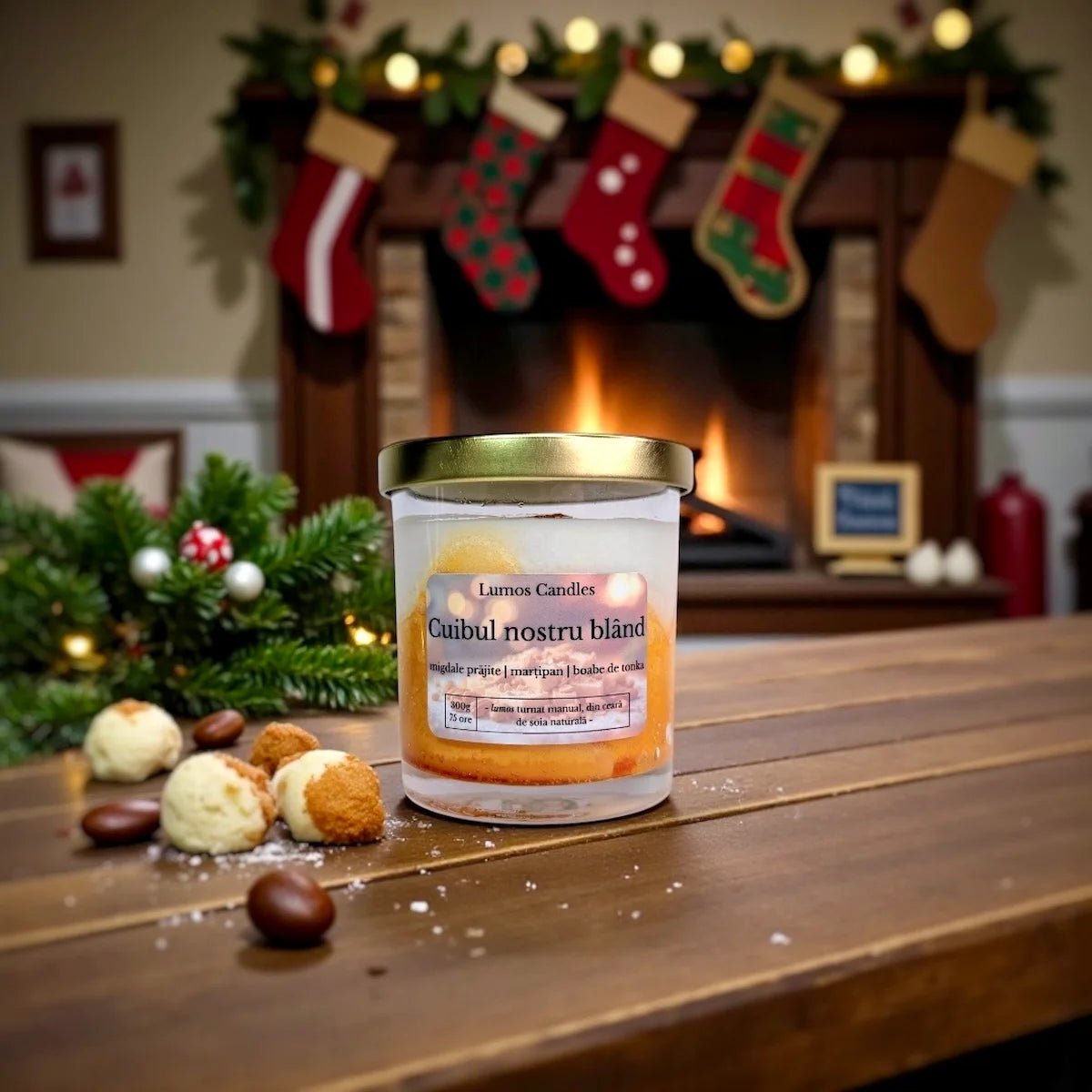 Lumanare Parfumata de Iarna - Cuibul Nostru Bland - 300g - Lumos Candles