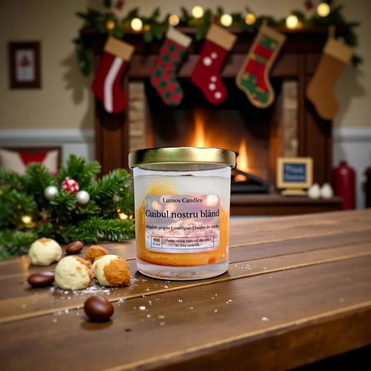 Lumanare Parfumata de Iarna - Cuibul Nostru Bland - 300g - Lumos Candles