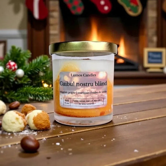 Lumanare Parfumata de Iarna - Cuibul Nostru Bland - 300g - Lumos Candles