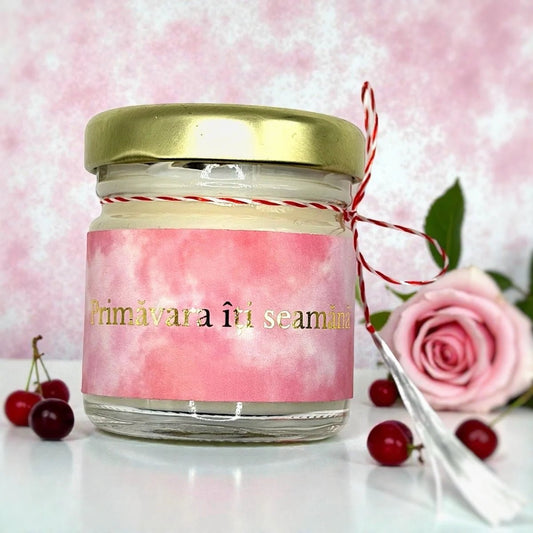 Lumanare Parfumata de Martisor - Primavara Iti Seamana - 40g - Lumos Candles