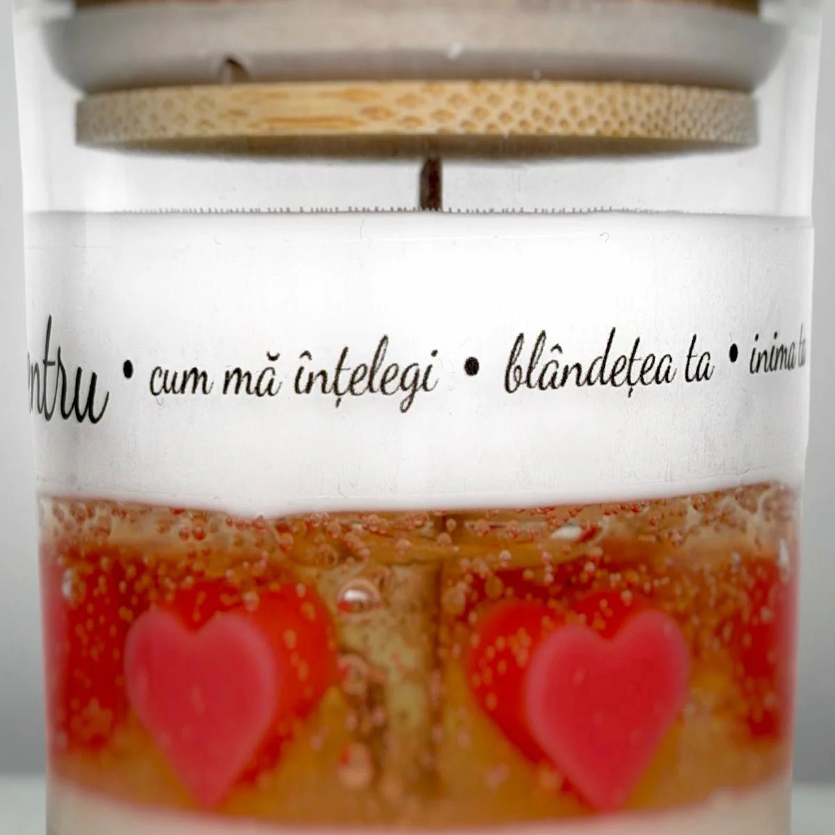 Lumanare parfumata de Valentine’s Day - Te Iubesc Pentru.. - 200g - Lumos Candles