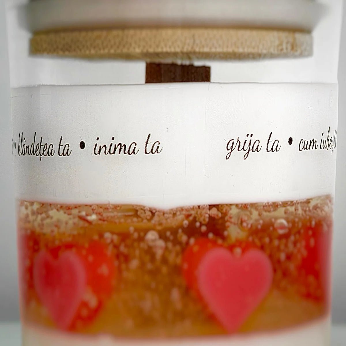 Lumanare parfumata de Valentine’s Day - Te Iubesc Pentru.. - 200g - Lumos Candles